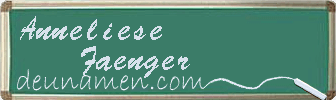 Anneliese Faenger Visitenkarte